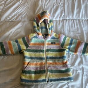 L.L. Bean Kids Multicolor Striped Fleece Hoodie